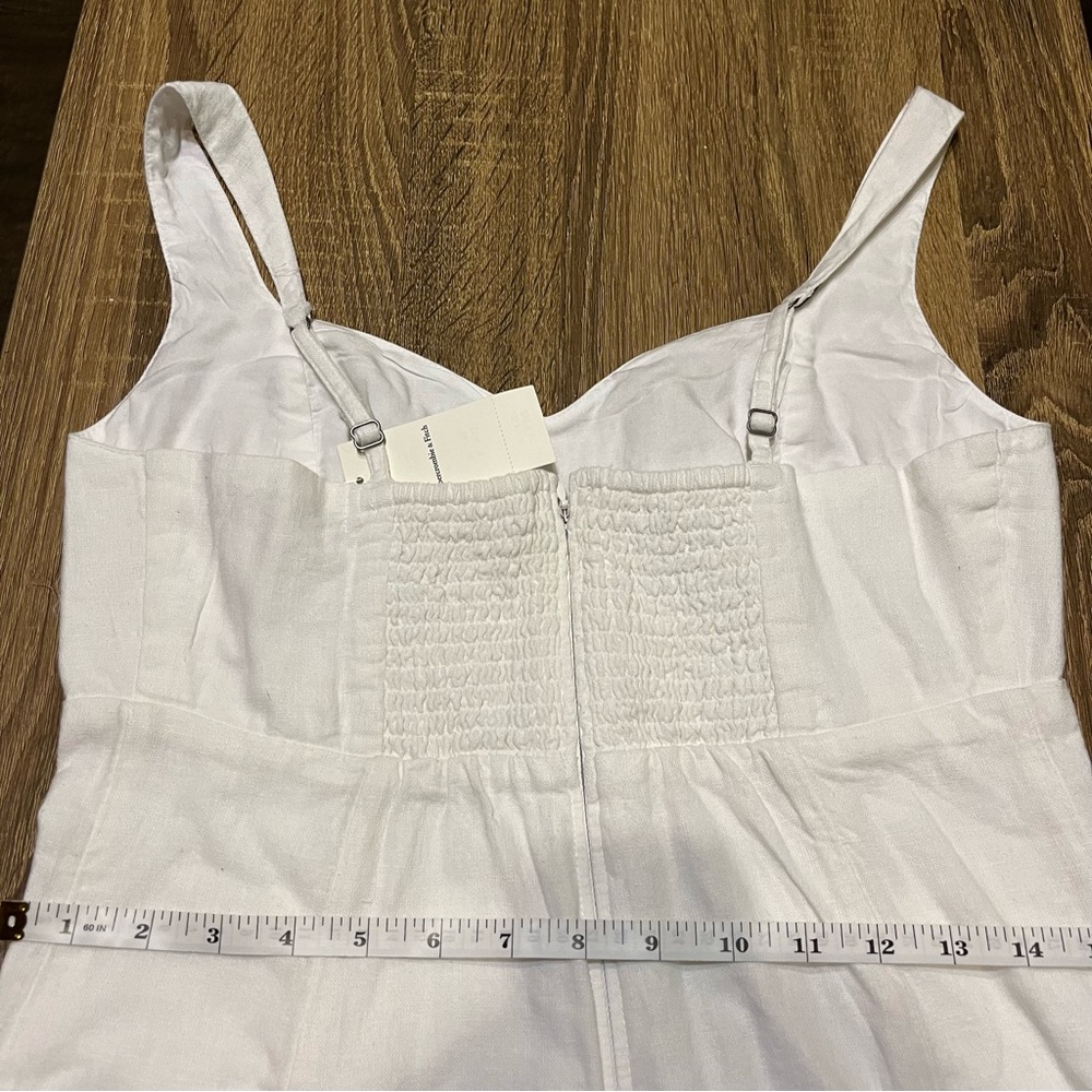 Abercrombie & Fitch White Linen Blend Sundress - Picture 3 of 6
